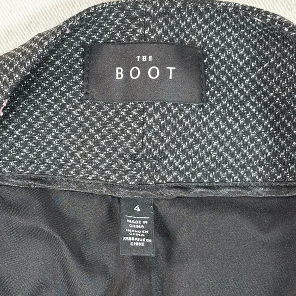 White House Black Market The Boot Grey Houndstooth Bootcut Dress Pants Womens 4 - Picture 4 of 14